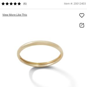 2mm Wedding Band in 10K Gold - Size 6